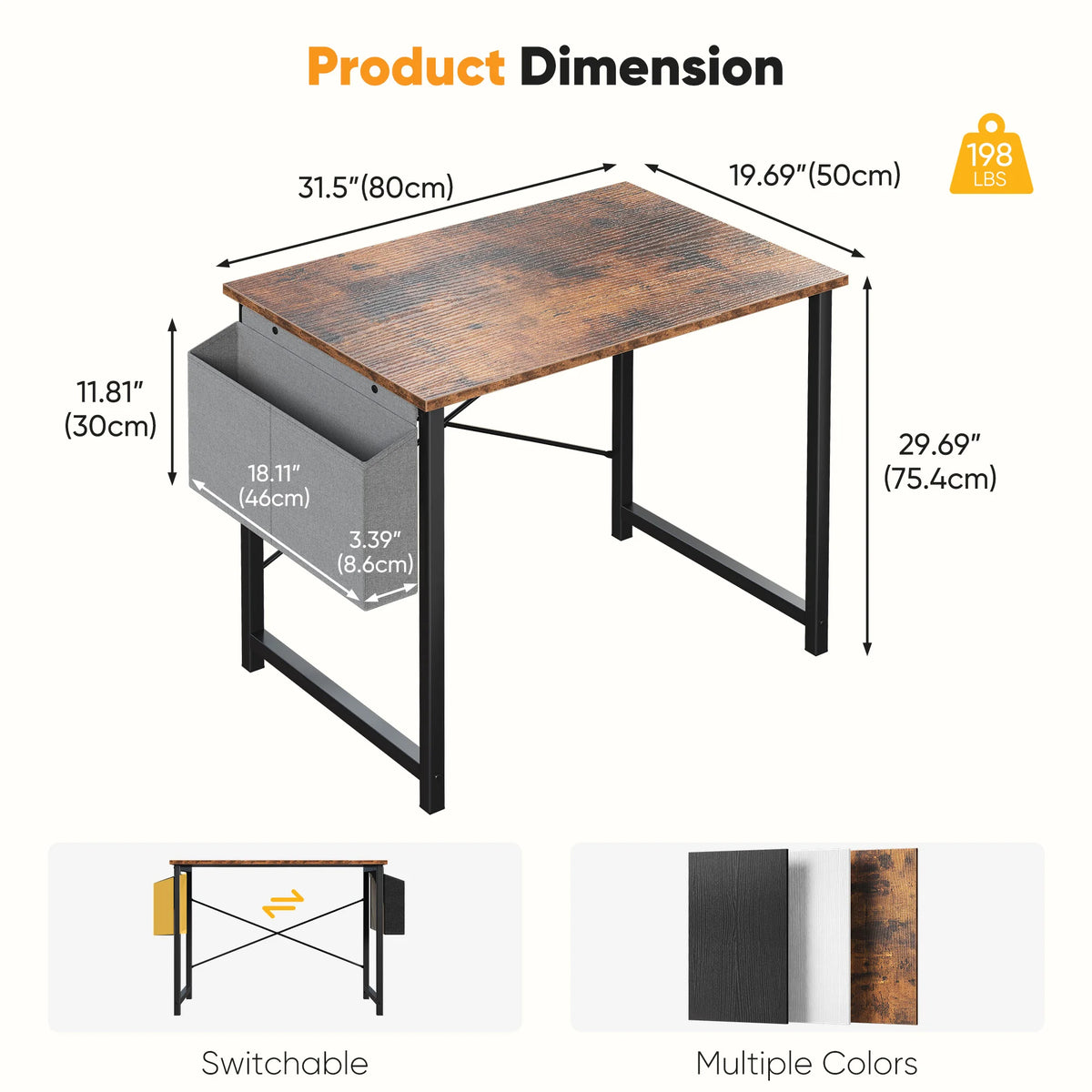 JHK Computer Gaming Desk With Storage Bag