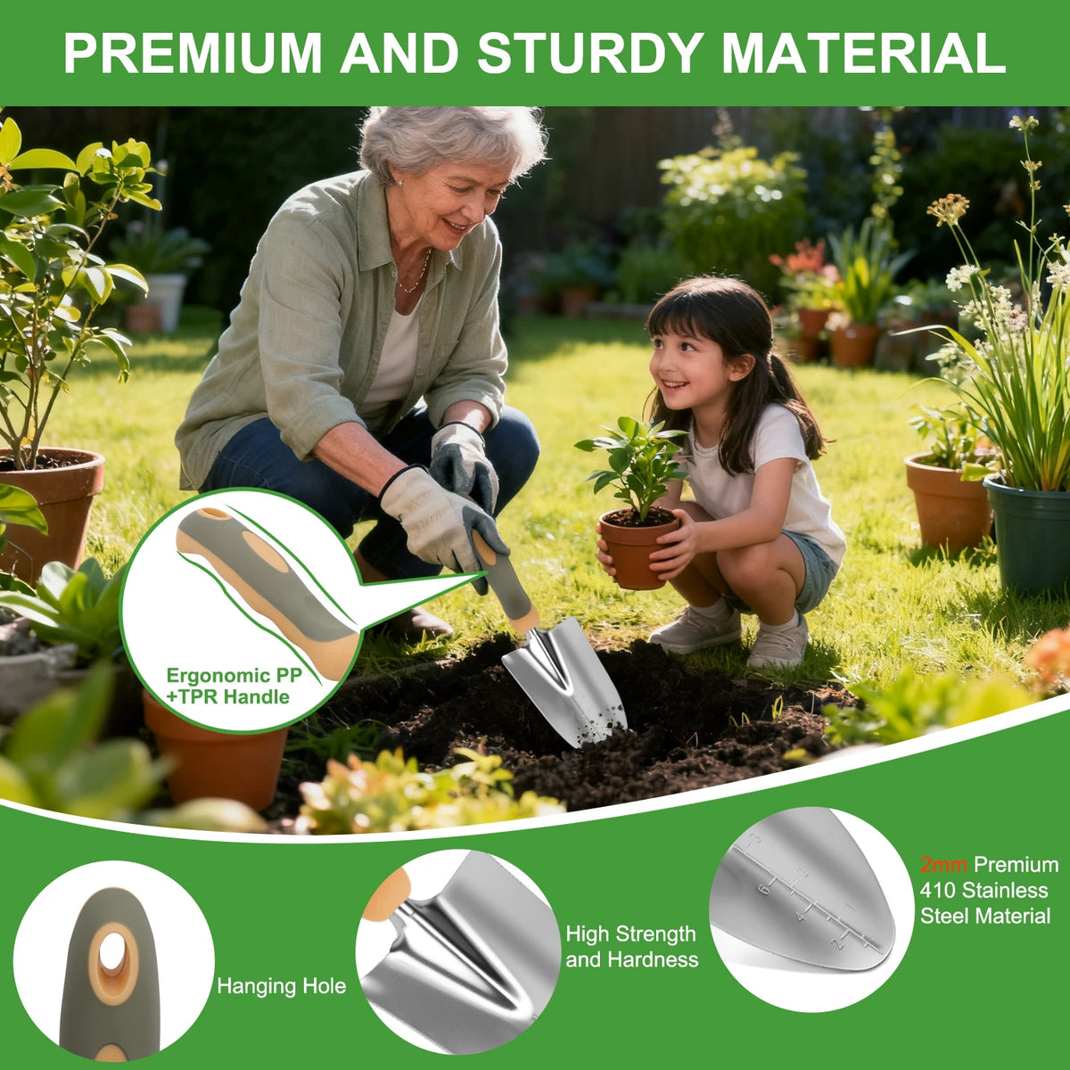 Heavy Duty Gardening Tool Set With Pruning Shears