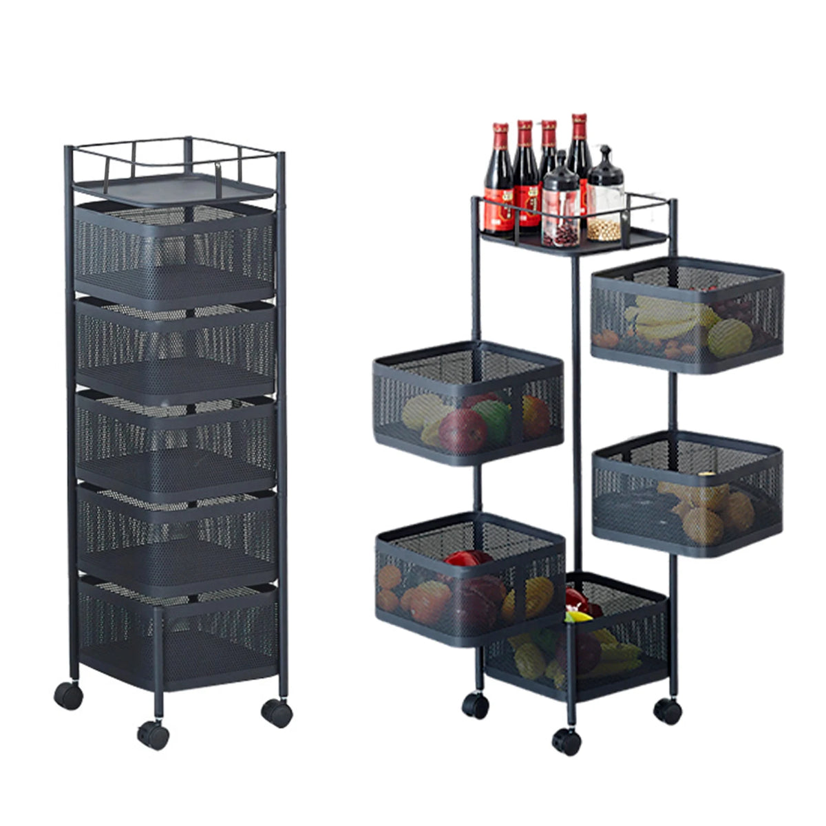 HobbyLane Five Layer 360 Degree Rotatable Trolley Rack