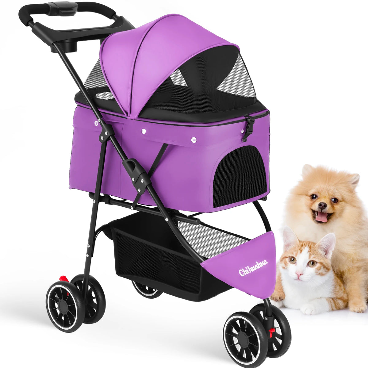 CHIHUAHUA Pet Stroller For Small Dogs And Cats Foldable