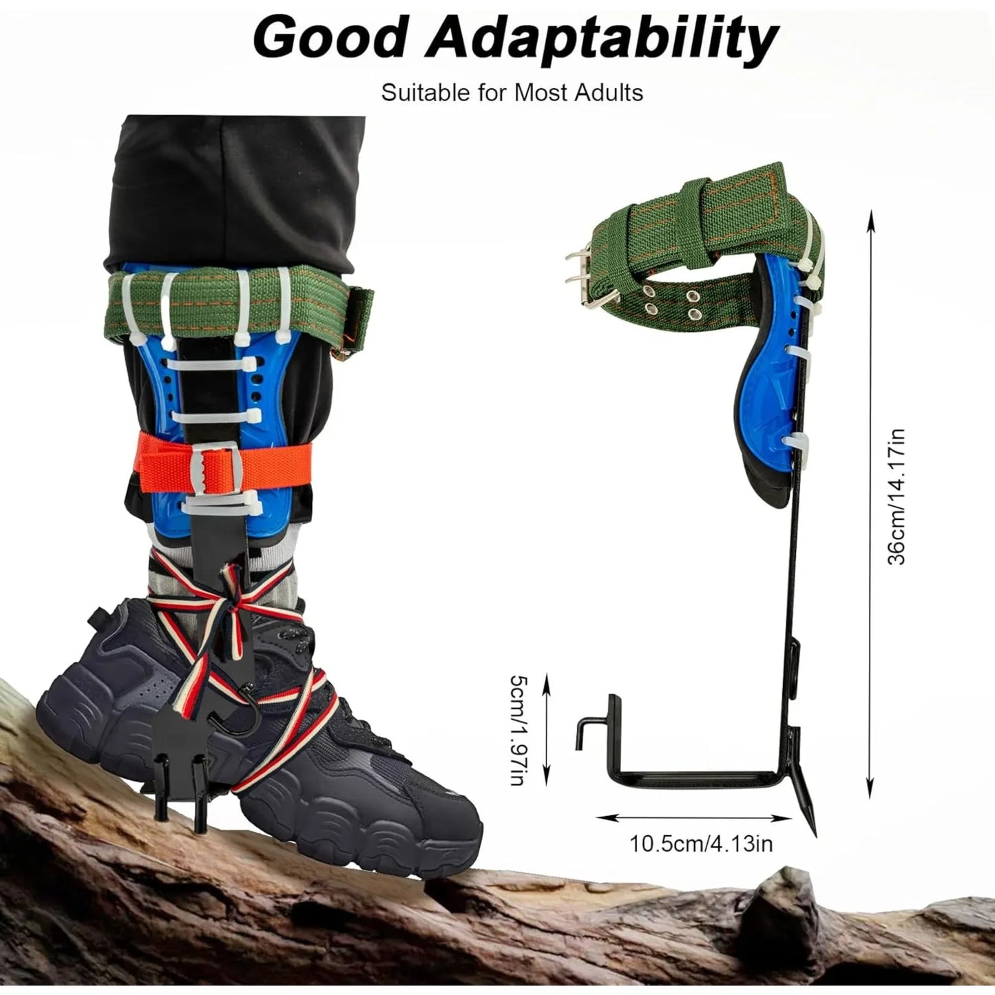 Portable Tree Climbing Spikes With Safety Lanyard