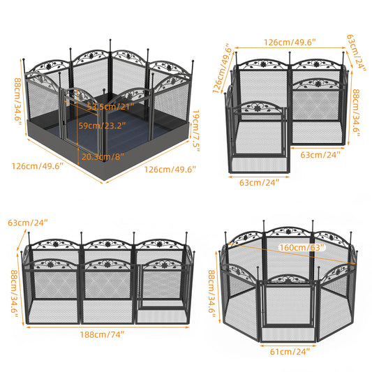 Bingopaw Heavy Duty Eight Panel Dog Playpen