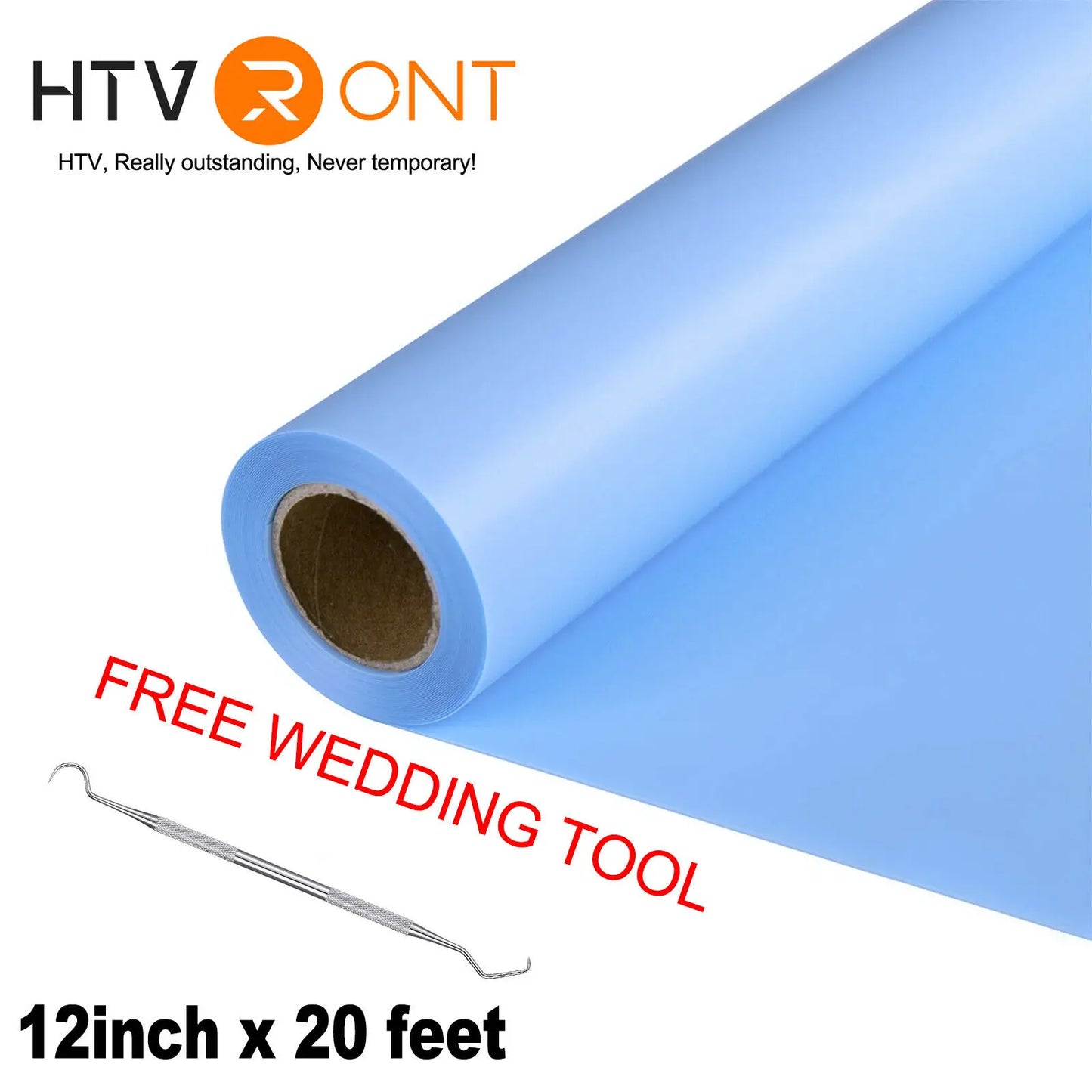 HTVRONT 12"X20ft/30x600cm Heat Transfer Vinyl Roll for T-shirt Garment Craft Heat Press DIY HTV Film For Printing Clothes Cricut