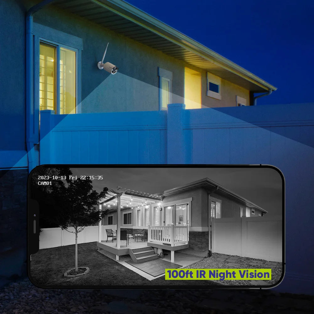 Sannce 5MP WiFi Outdoor Security Camera Kit
