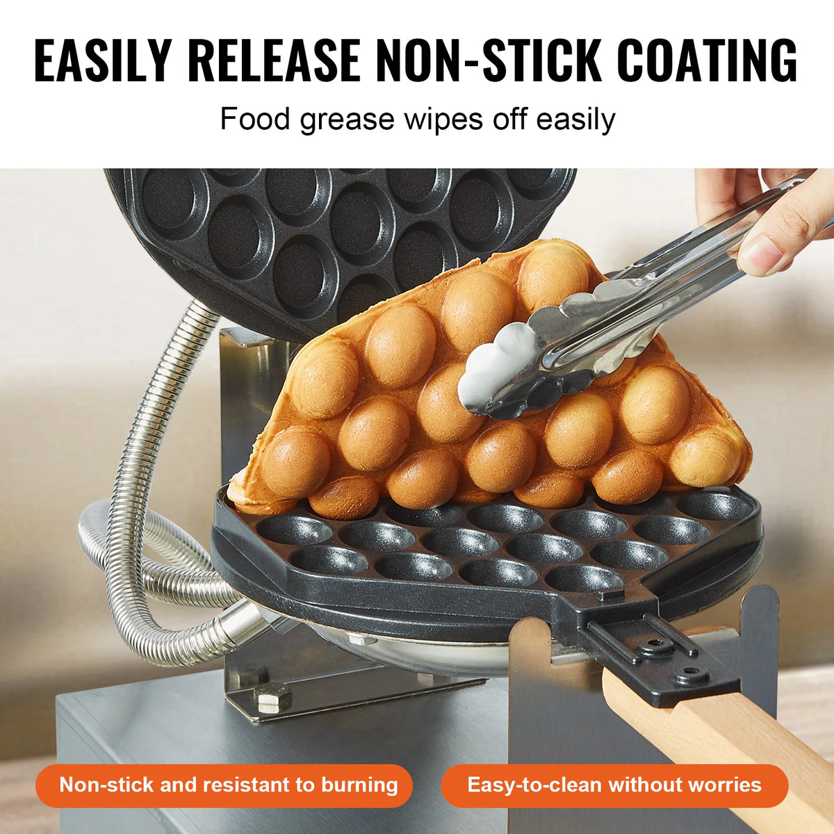 SucceBuy Commercial Nonstick Bubble Waffle Maker