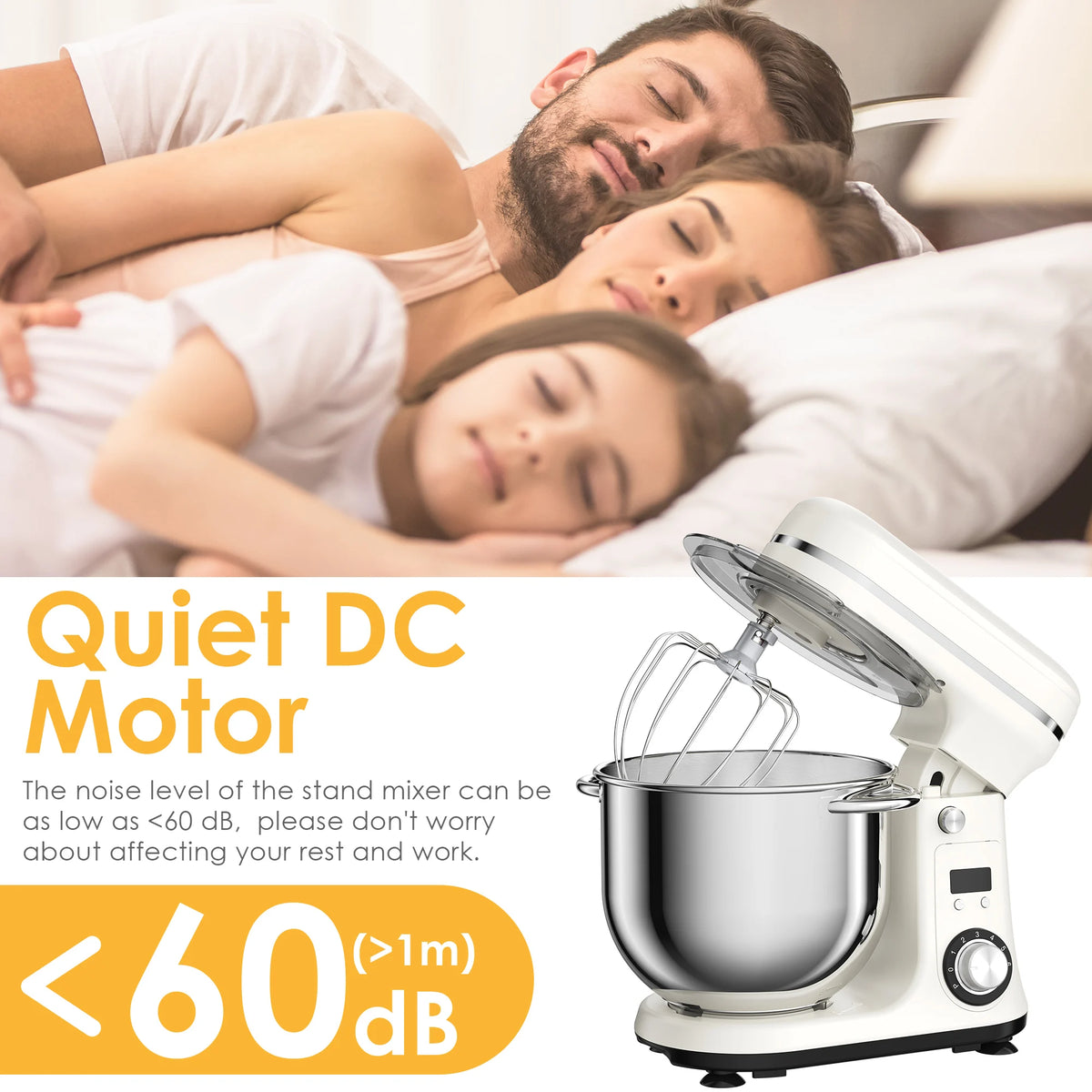 Biolomix Tilt Head Stand Mixer With Dough Hook