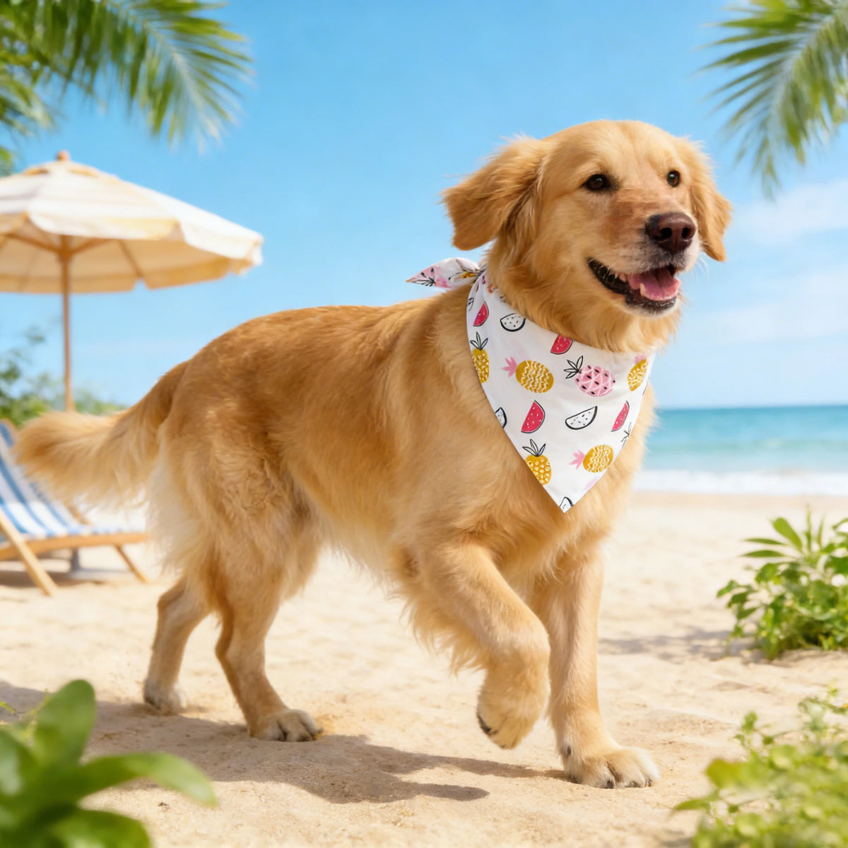 Soft Washable Folded Dog Bandana