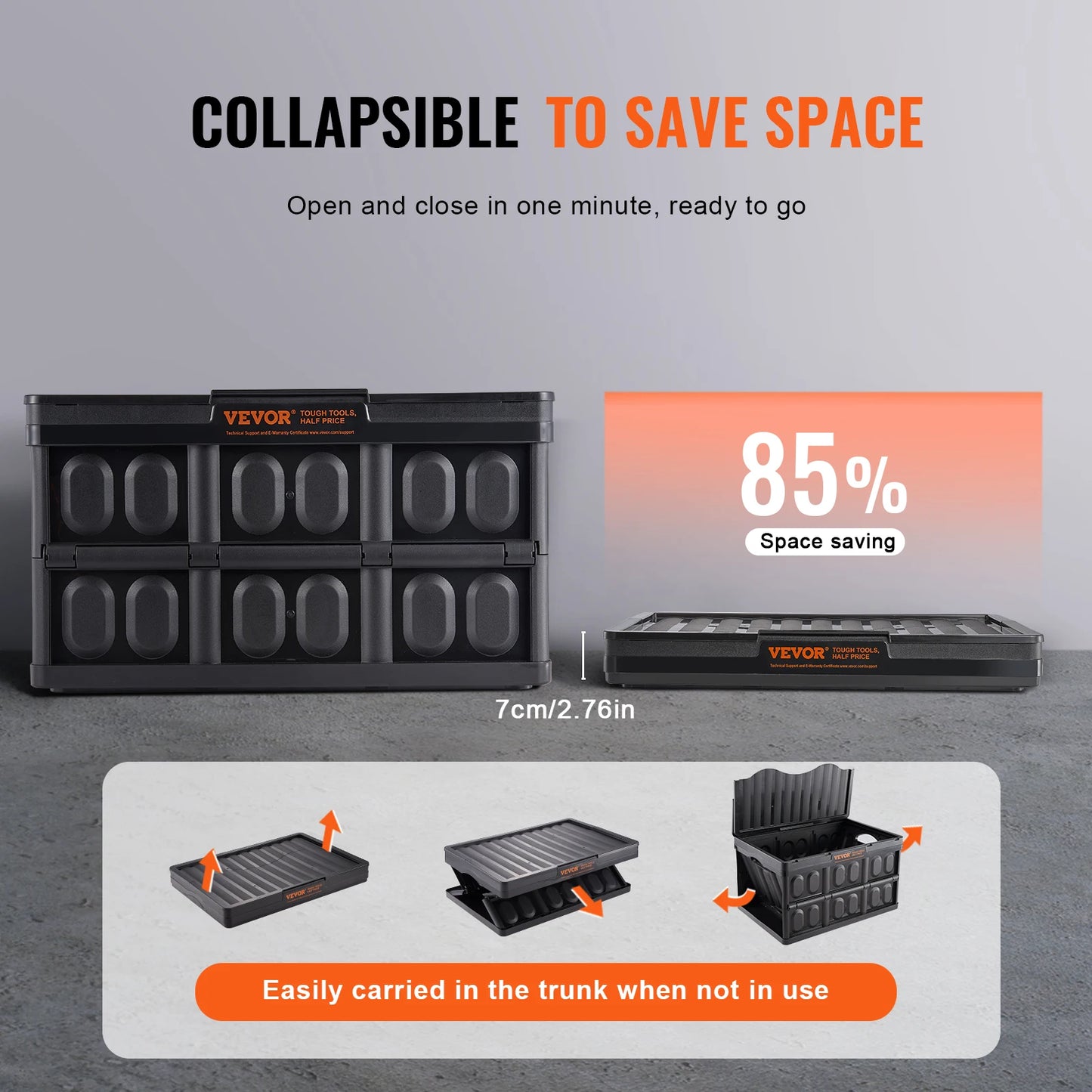 Collapsible Plastic Storage Bins With Lids