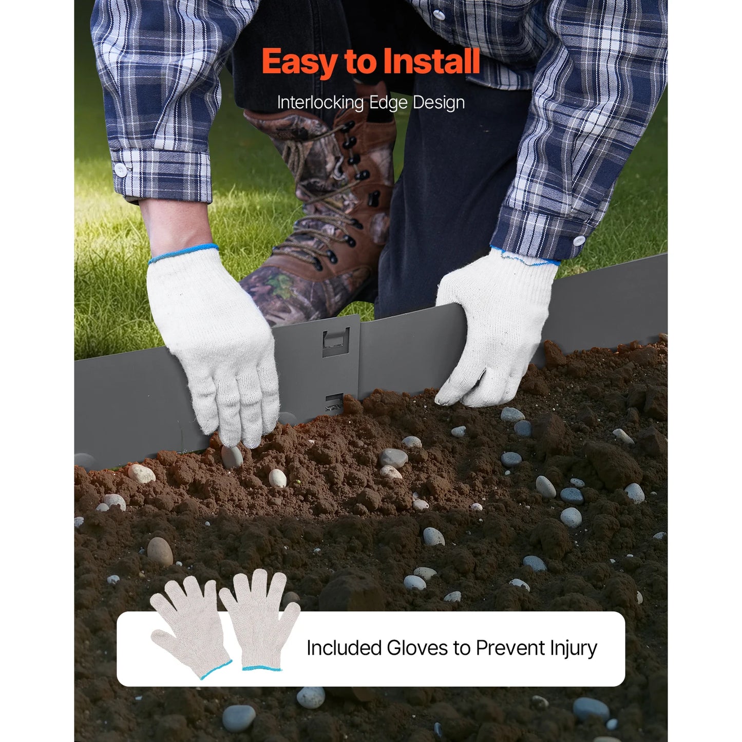 Galvanized Steel Landscape Edging for Garden and Lawn