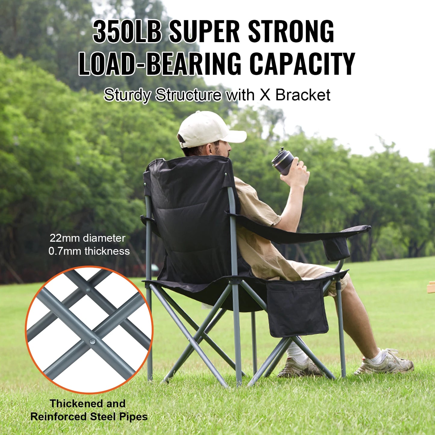 SucceBuy Outdoor Ultralight Folding Chair For Camping