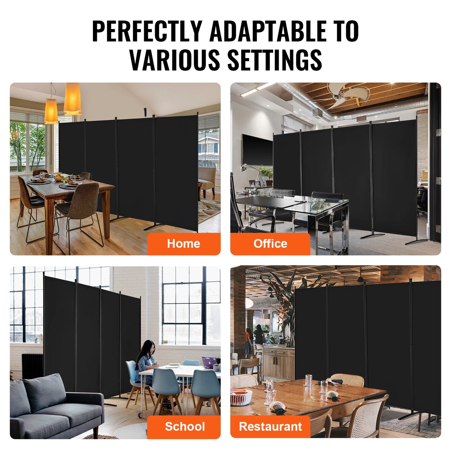 Compact Folding Room Divider Privacy Screen