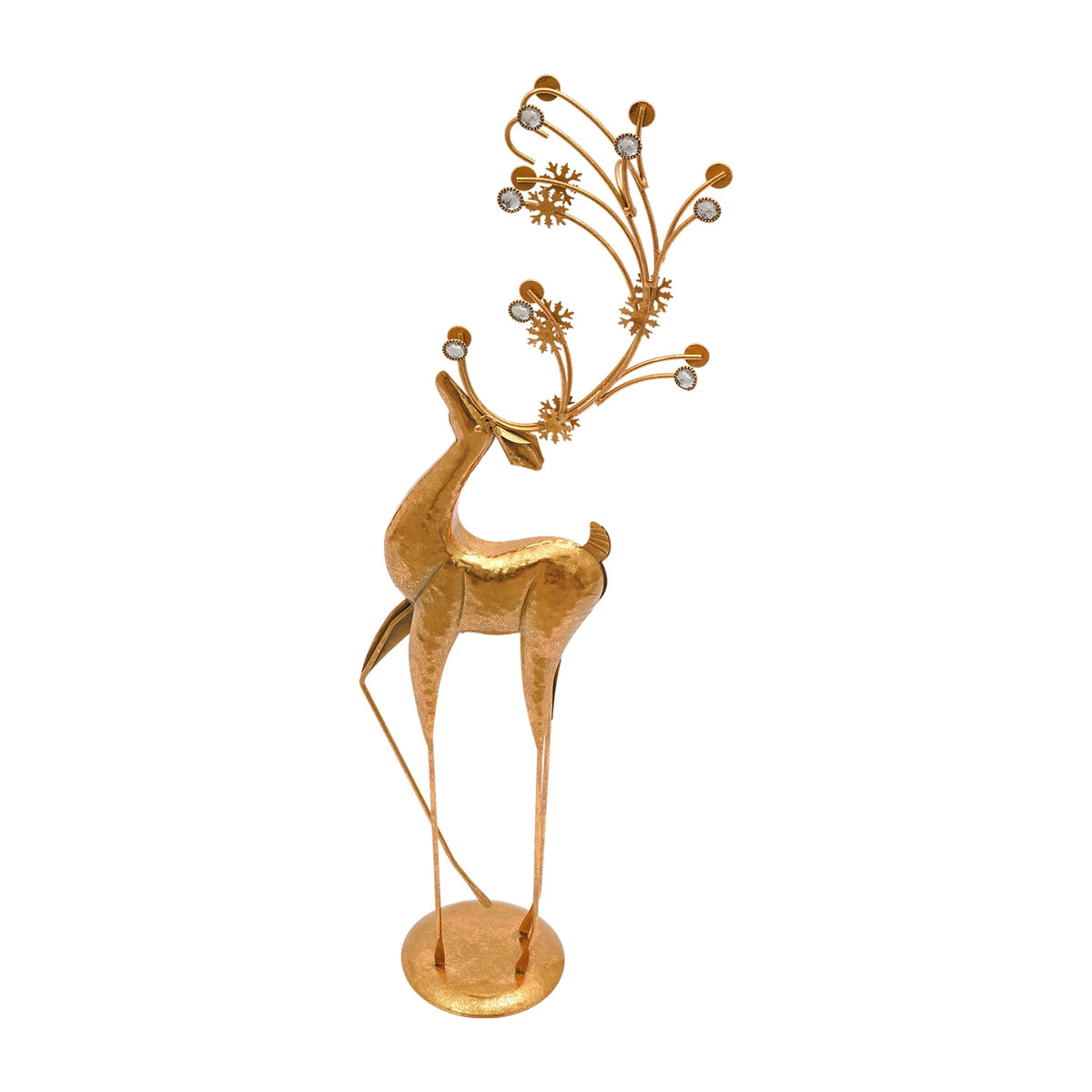 Retro Metal Deer Statue for Elegant Home Decor