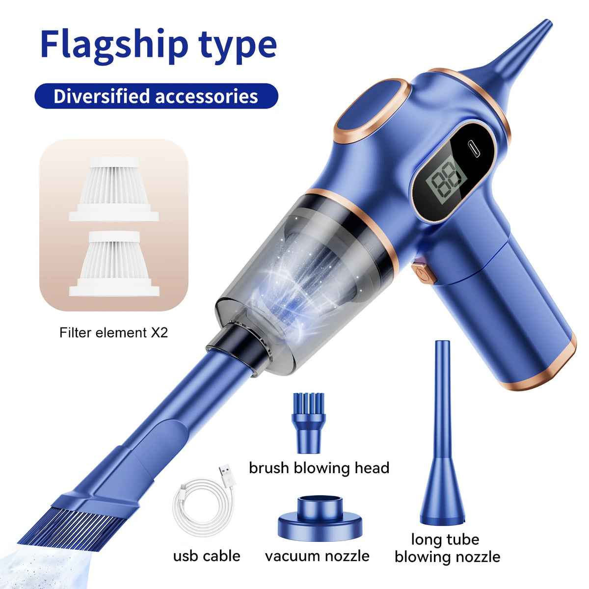 Wireless Car Vacuum Cleaner for Home and Auto