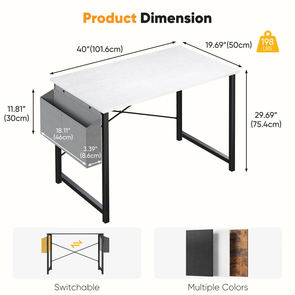JHK Computer Gaming Desk With Storage Bag
