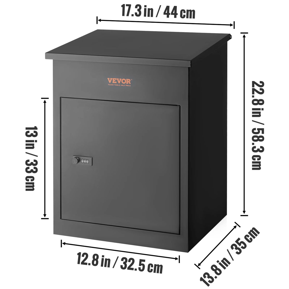 SucceBuy Wall Mounted Locking Metal Mailbox
