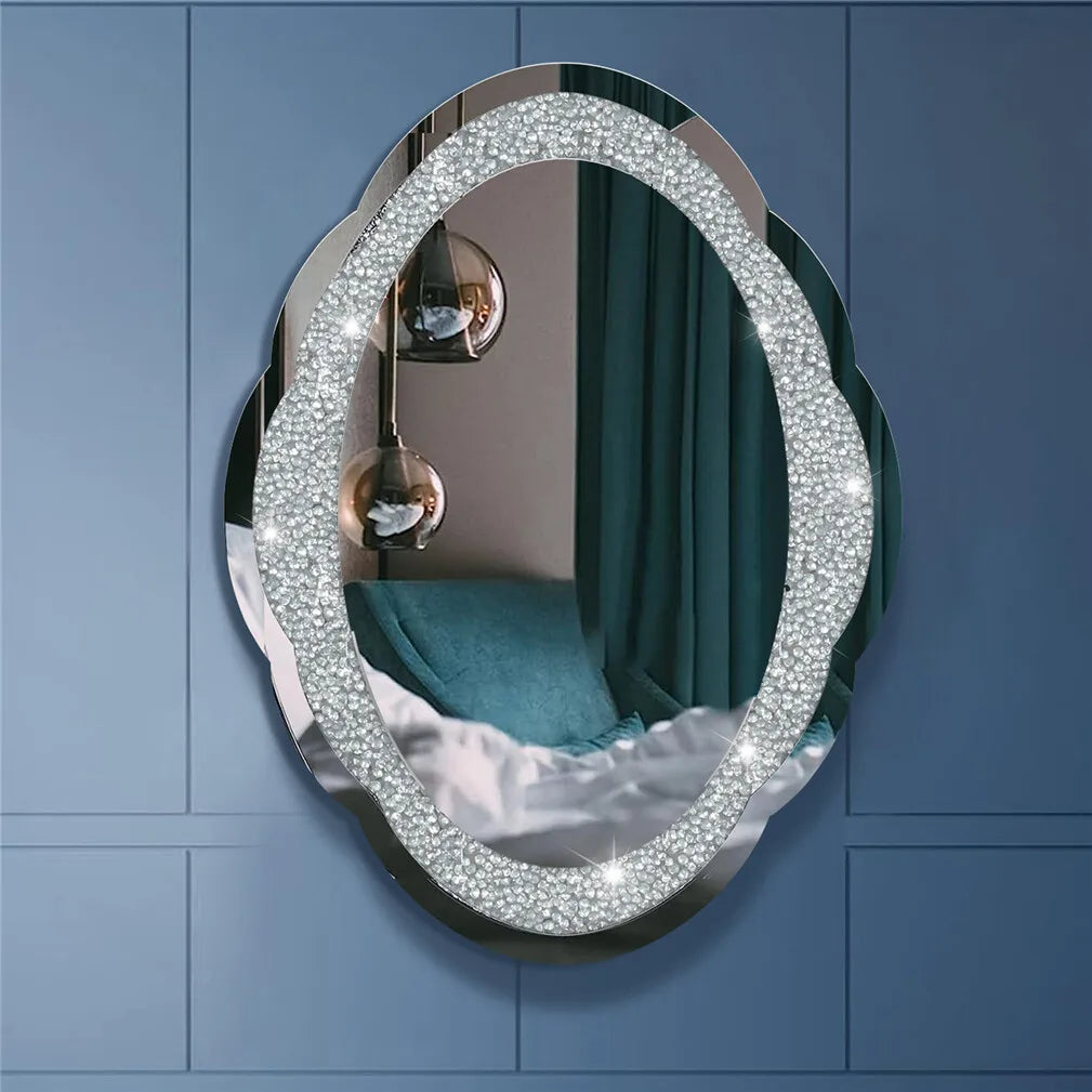 BORWART Crystal Arch Wall Mirror for Modern Decor