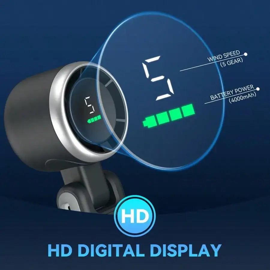 Portable Foldable Mini Fan With Led Display