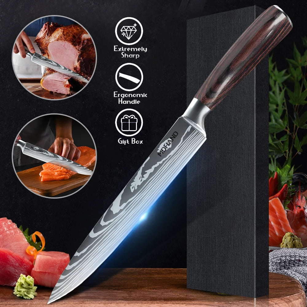 Zeng Japanese Damascus Steel Chef Knife