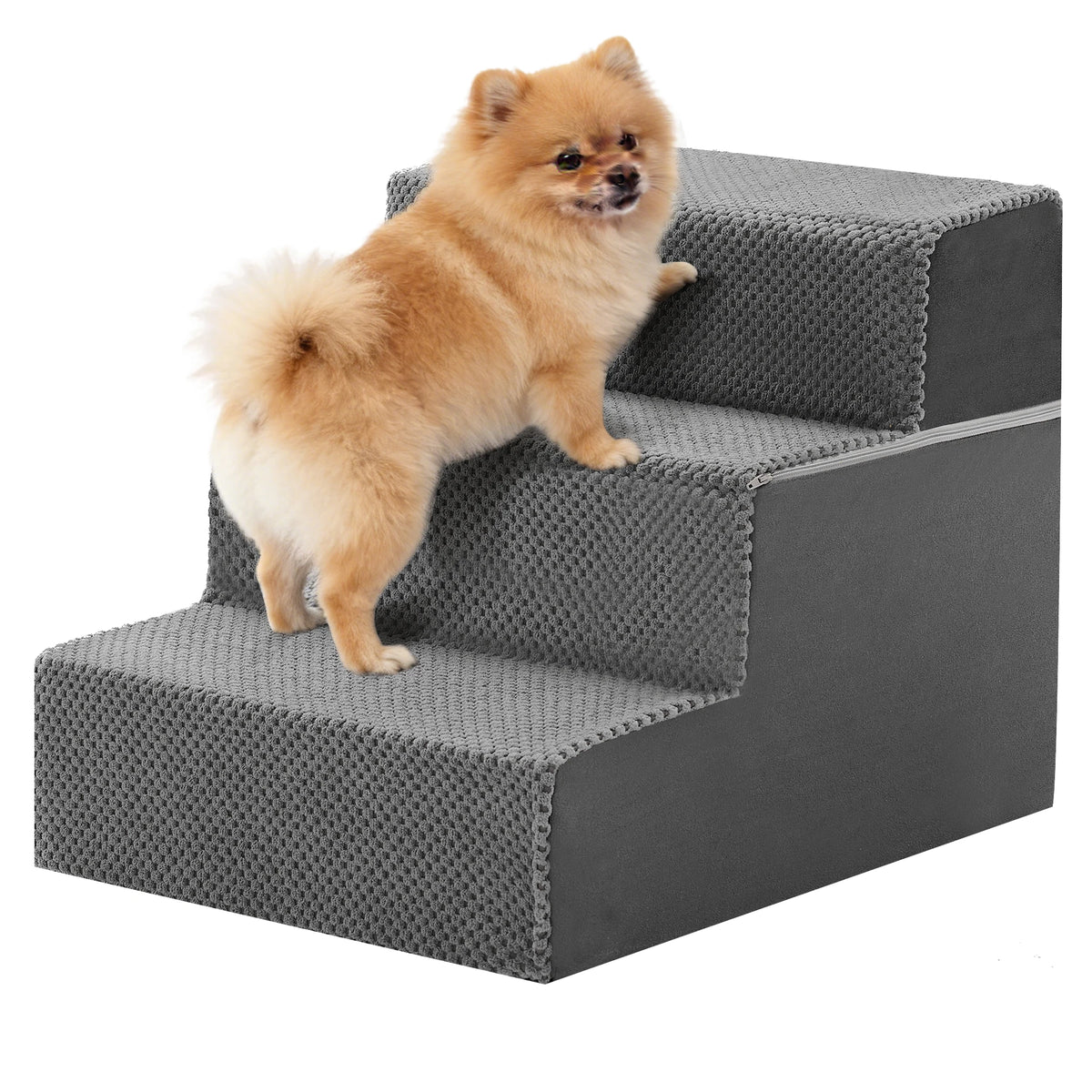 JHK Curved Foam Dog Stairs And Safety Ramp