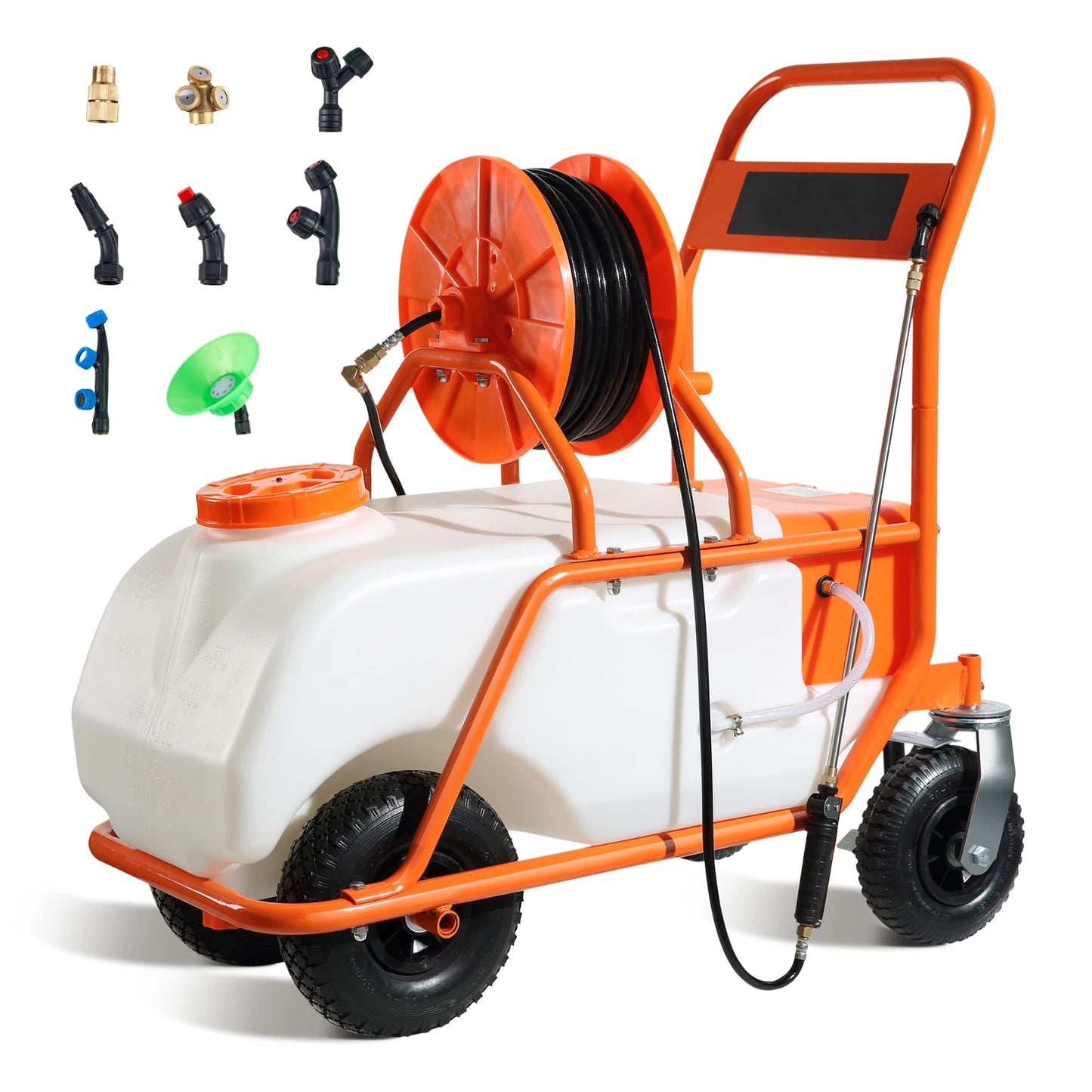 SucceBuy Battery Powered Garden Weed Sprayer With Cart
