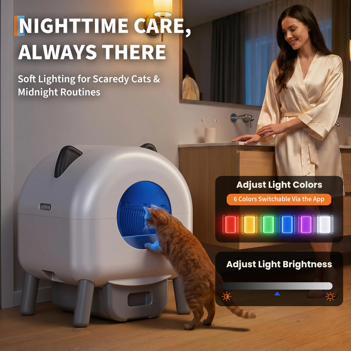 HiMiss Automatic Self Cleaning Cat Litter Box