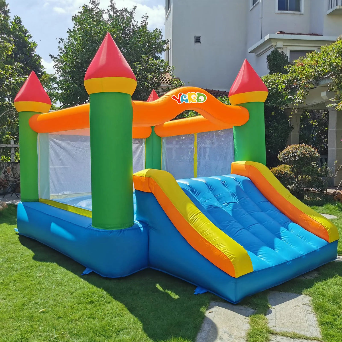 YARD Inflatable Bounce House With Slide And Blower