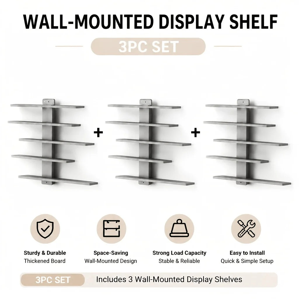 Floating Wall Display Shelves for Figurines