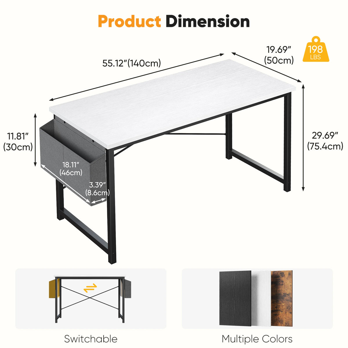 JHK Computer Gaming Desk With Storage Bag