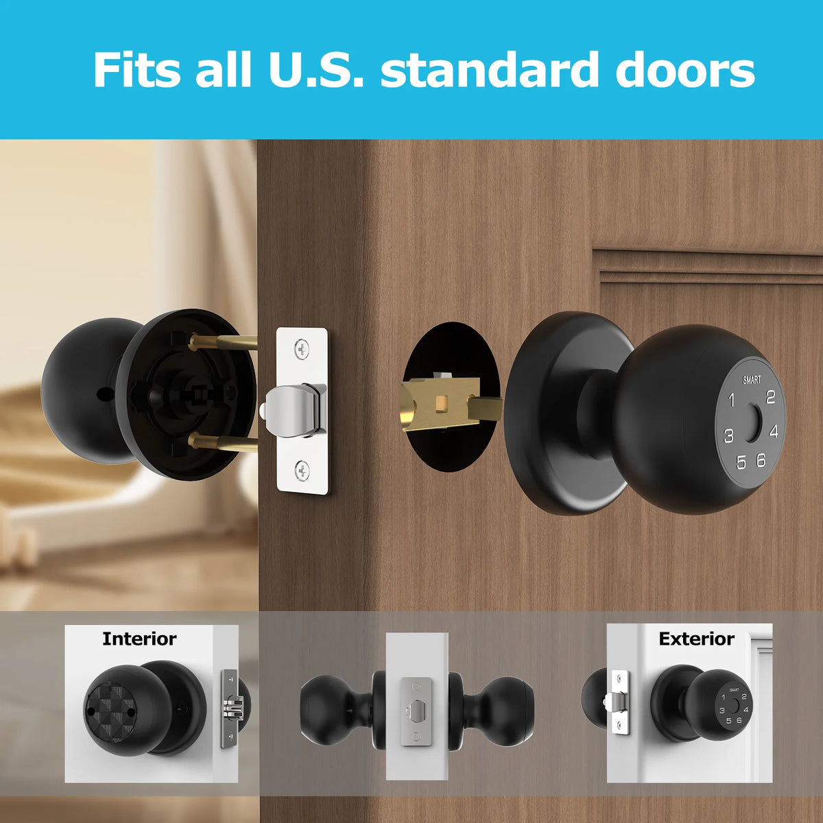 Viladepot Smart Fingerprint Door Lock With App Control
