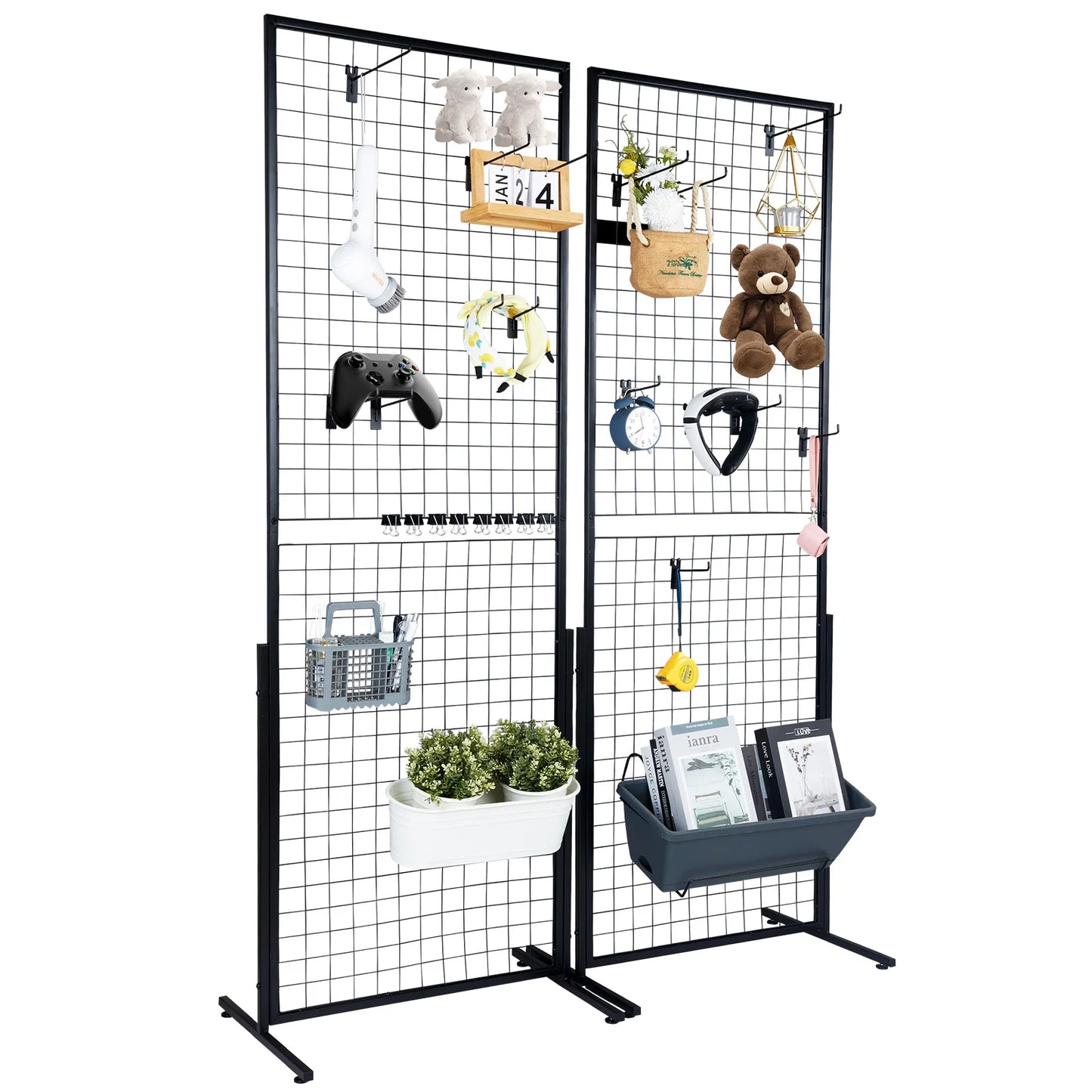 SucceBuy Grid Wall Panels Double Sided Display Rack