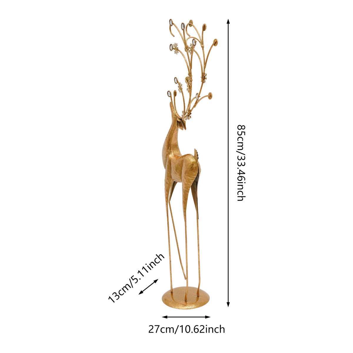 Retro Metal Deer Statue for Elegant Home Decor