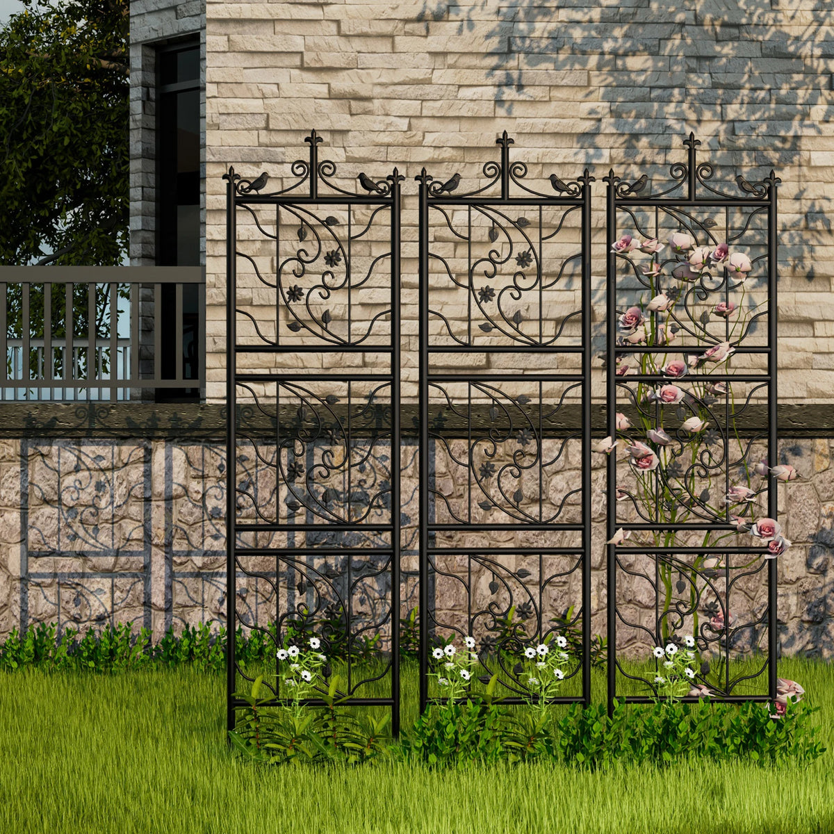 Decorative Outdoor Metal Garden Trellis Panel