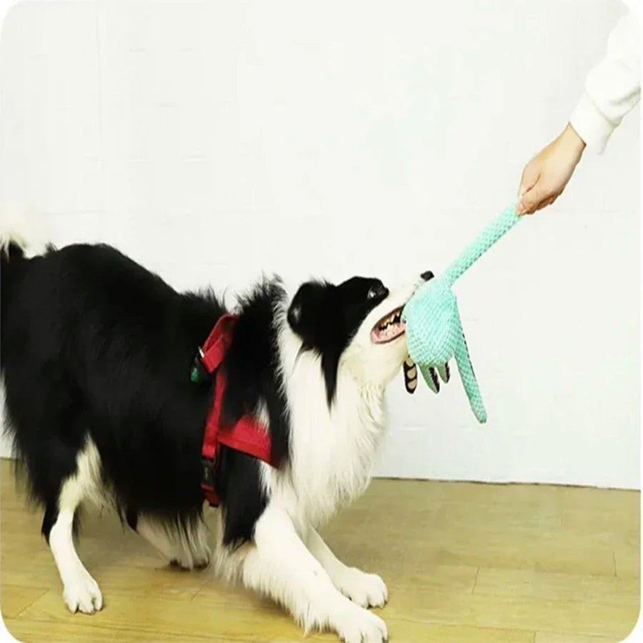 Plush Octopus Dog Toy With Interactive Sound