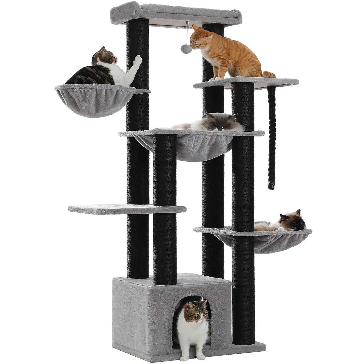 Pawz Road Large Multilevel Cat Tree With Hammock