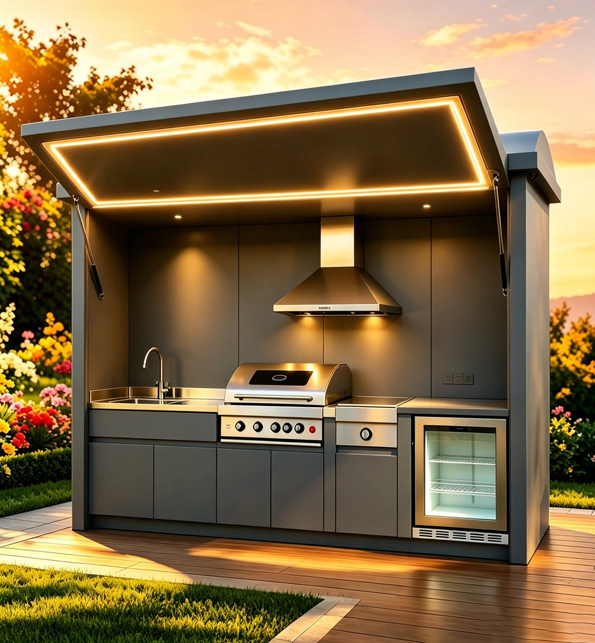 Modular Stainless Steel Outdoor Kitchen Cabinet
