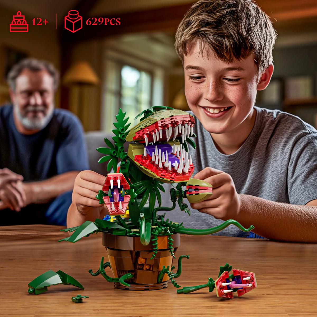 Piranha Plant and Audrey II Building Blocks Set