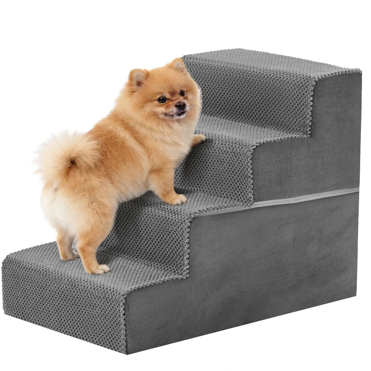 JHK Curved Foam Dog Stairs And Safety Ramp