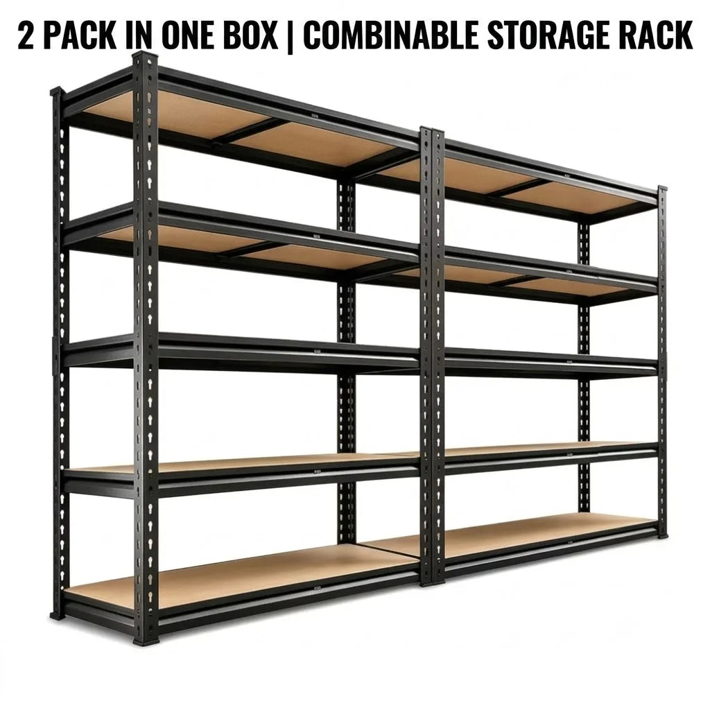 Heavy Duty 5 Tier Metal Storage Rack Set