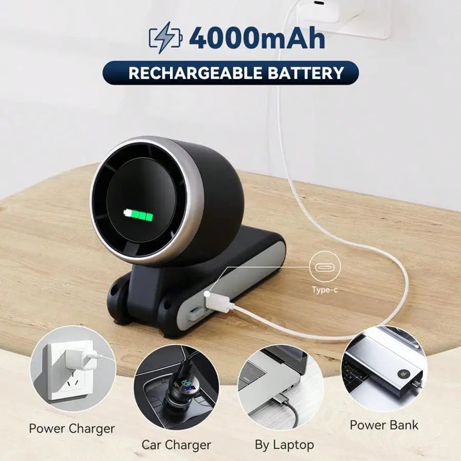 Portable Foldable Mini Fan With Led Display