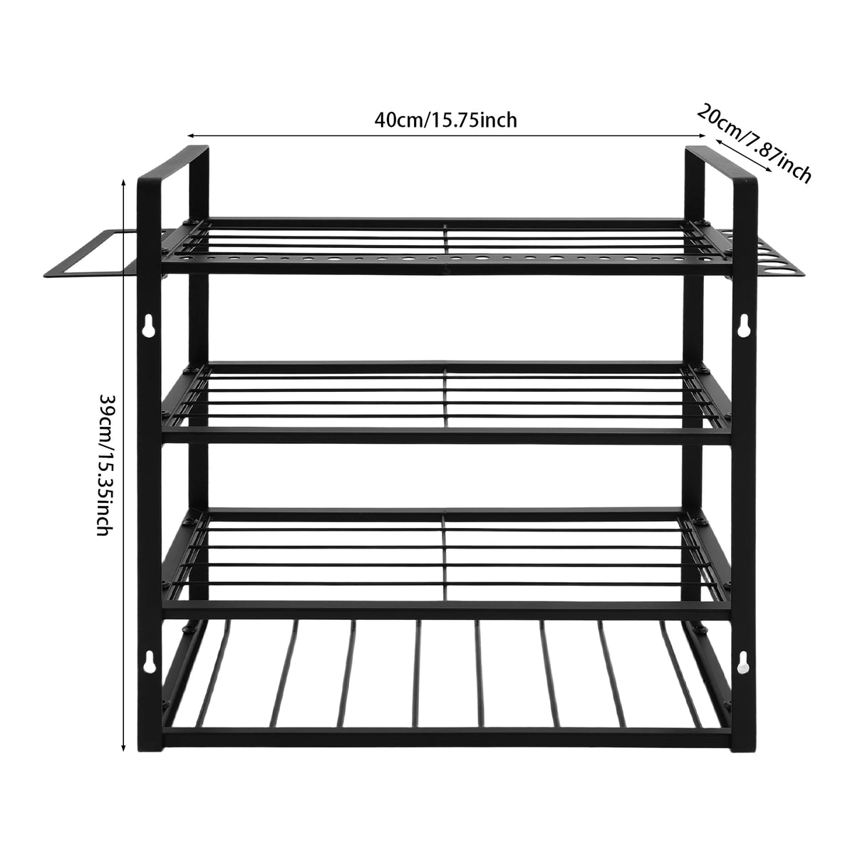 Wall Mounted Carbon Steel Tool Organizer Rack