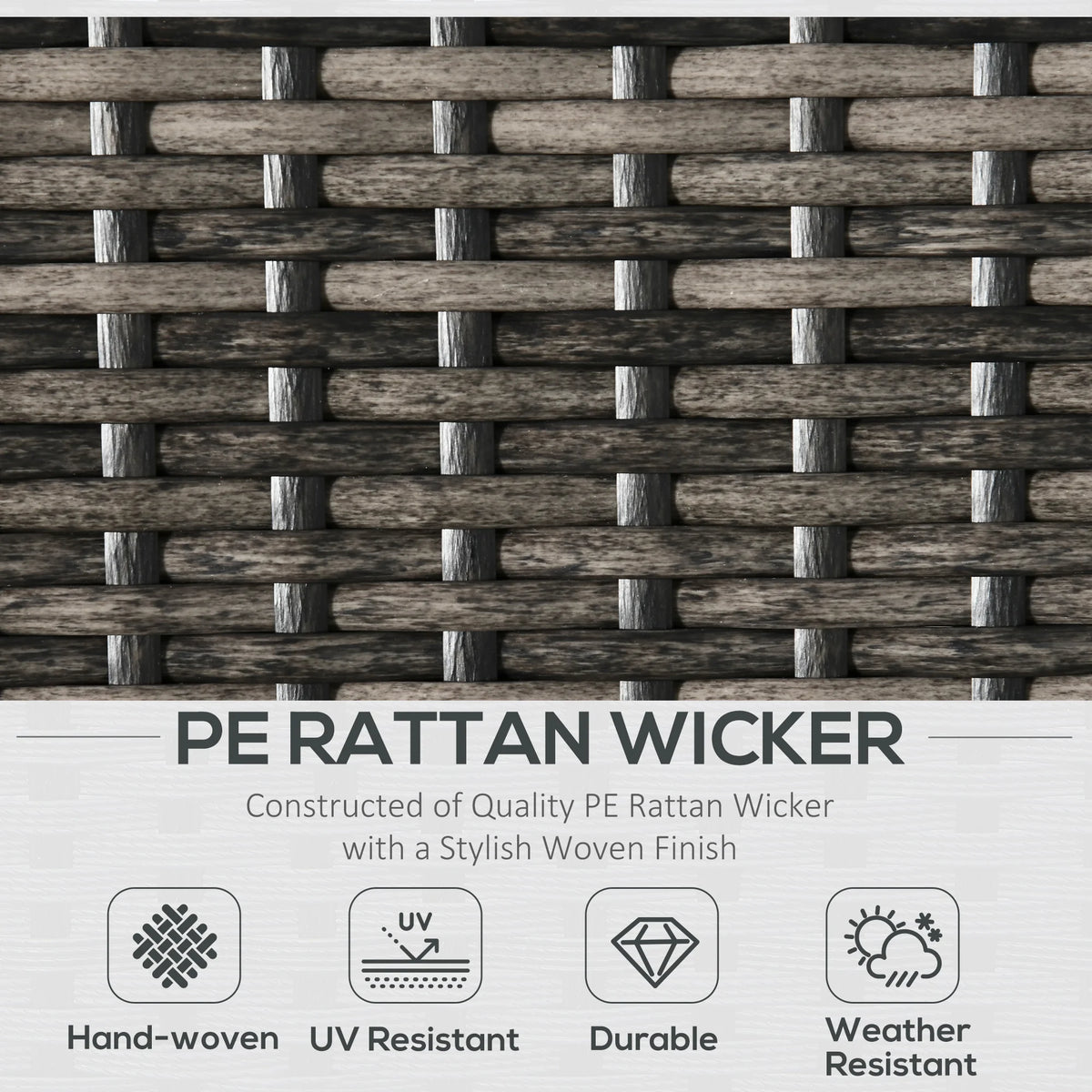 Outdoor Wicker Patio Furniture Set 4 Piece Rattan