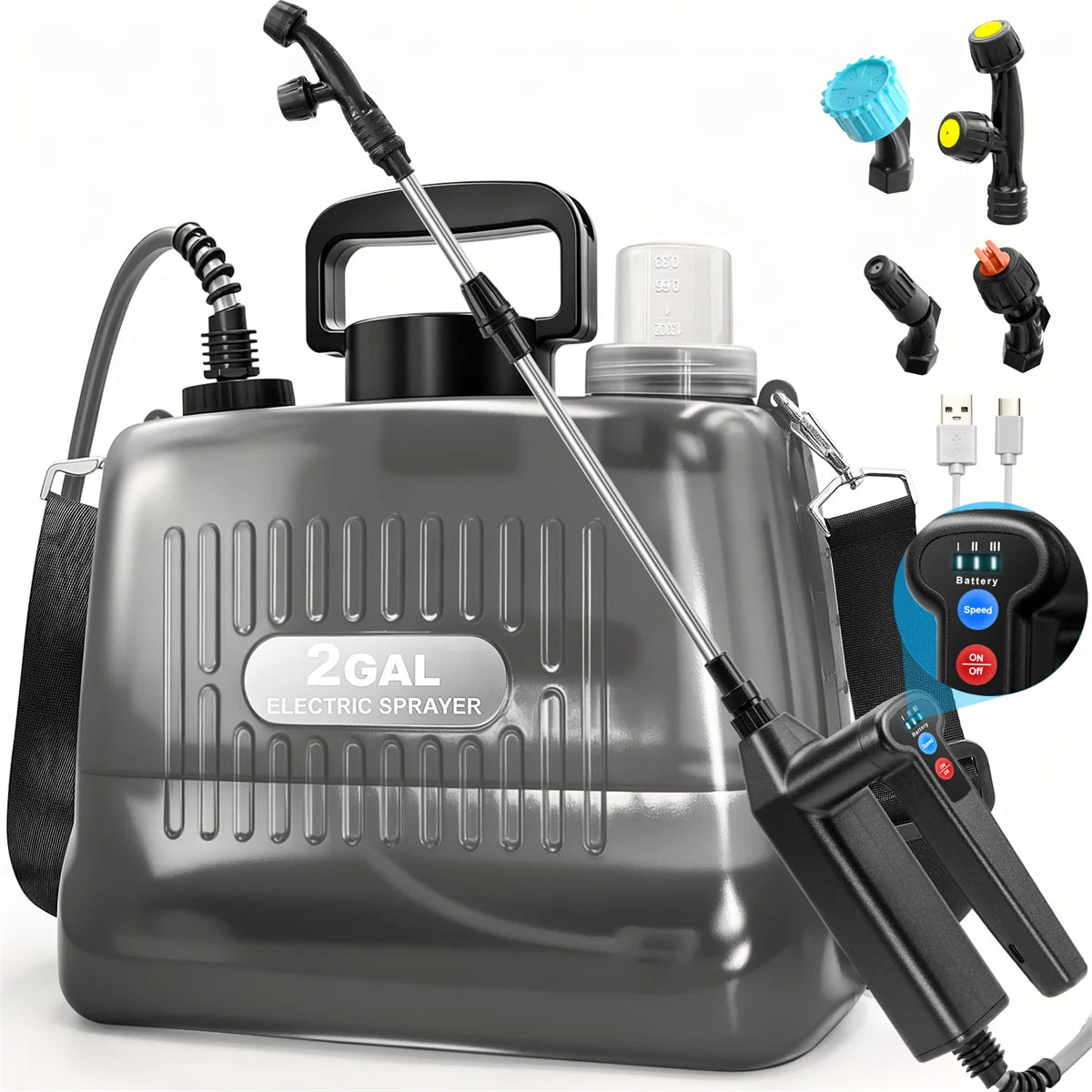 Battery Powered Garden Sprayer With Adjustable Pressure