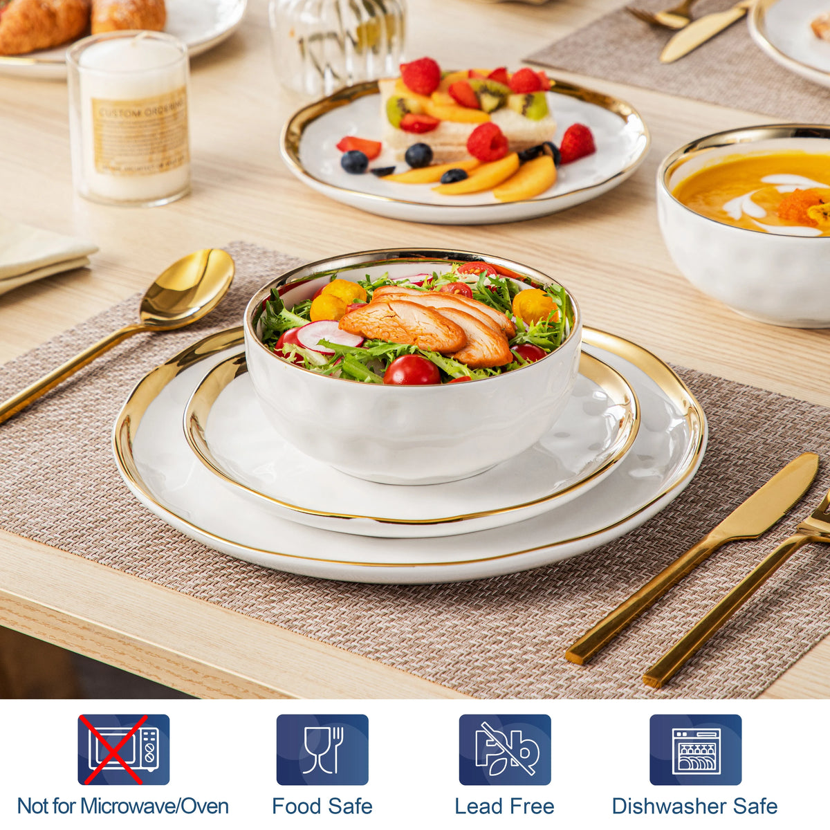 Malacasa Ceramic Dinnerware Set