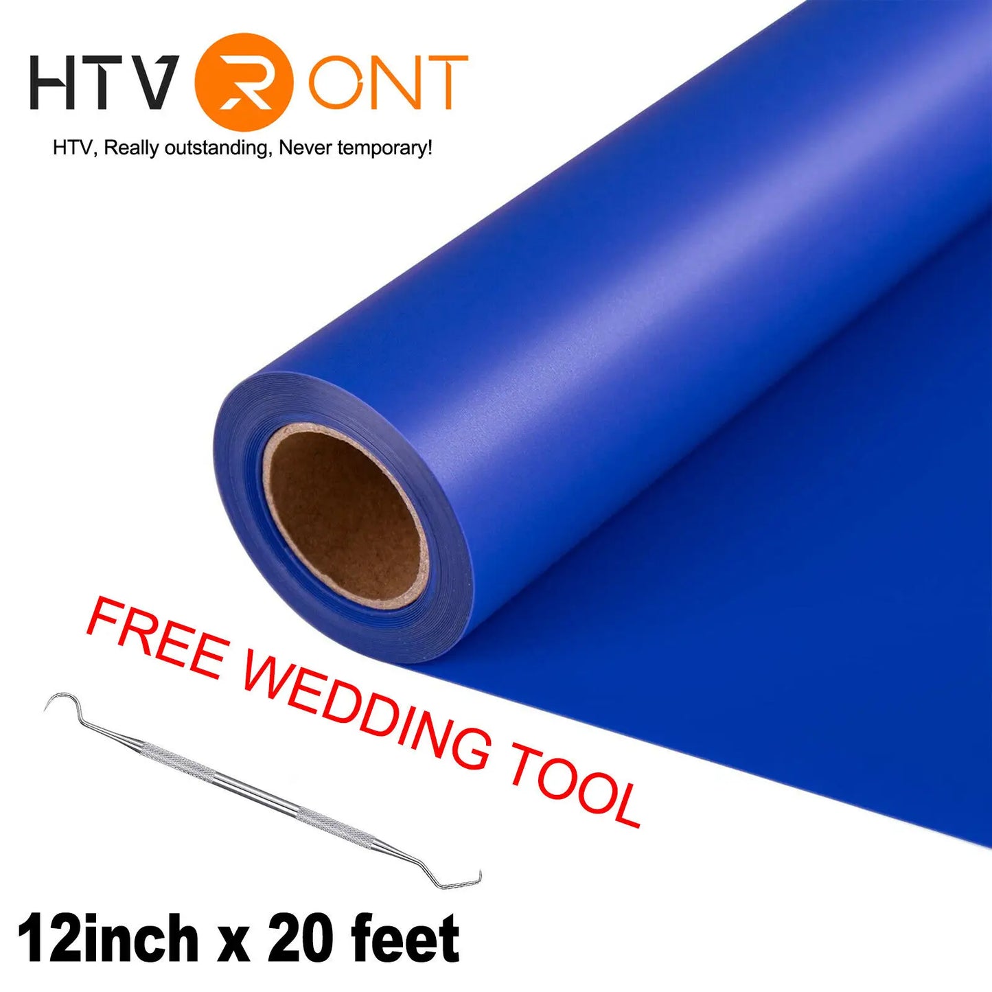 HTVRONT 12"X20ft/30x600cm Heat Transfer Vinyl Roll for T-shirt Garment Craft Heat Press DIY HTV Film For Printing Clothes Cricut