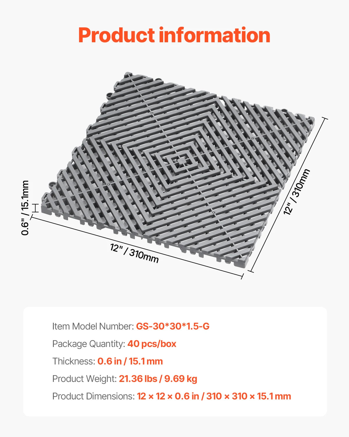 Interlocking Non Slip Drainage Floor And Shower Mat