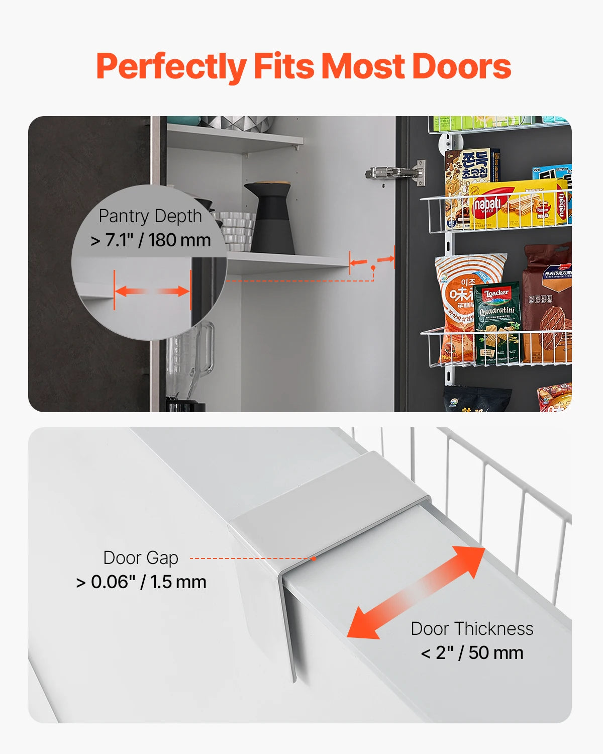 SucceBuy Heavy Duty Over The Door Spice Rack Organizer