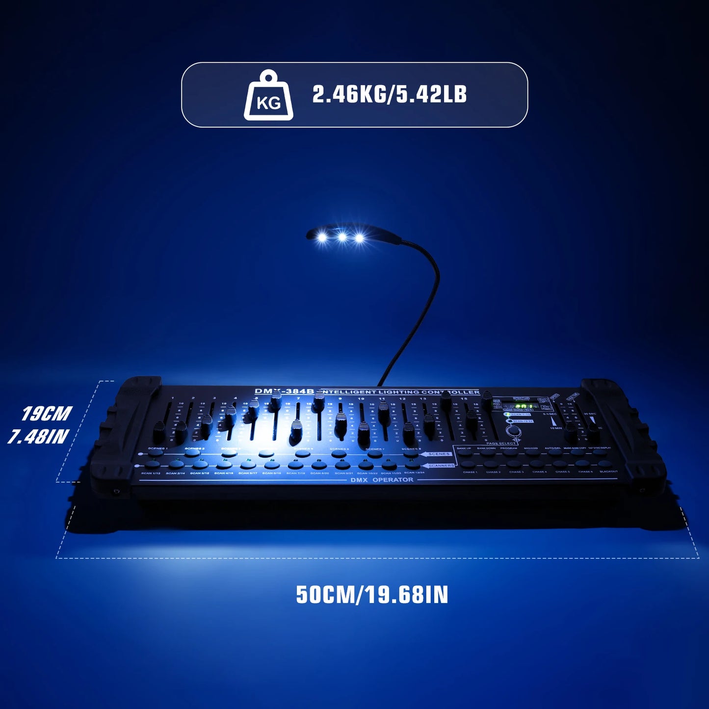 Fieryzeal 384 Channel DMX512 Stage Lighting Controller