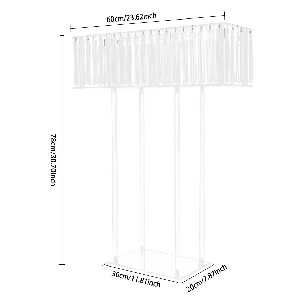 Bymaocar Acrylic Flower Display Stand For Weddings