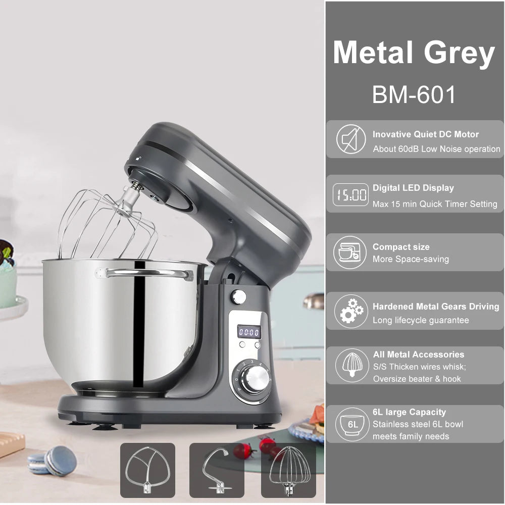 Biolomix Tilt Head Stand Mixer With Dough Hook