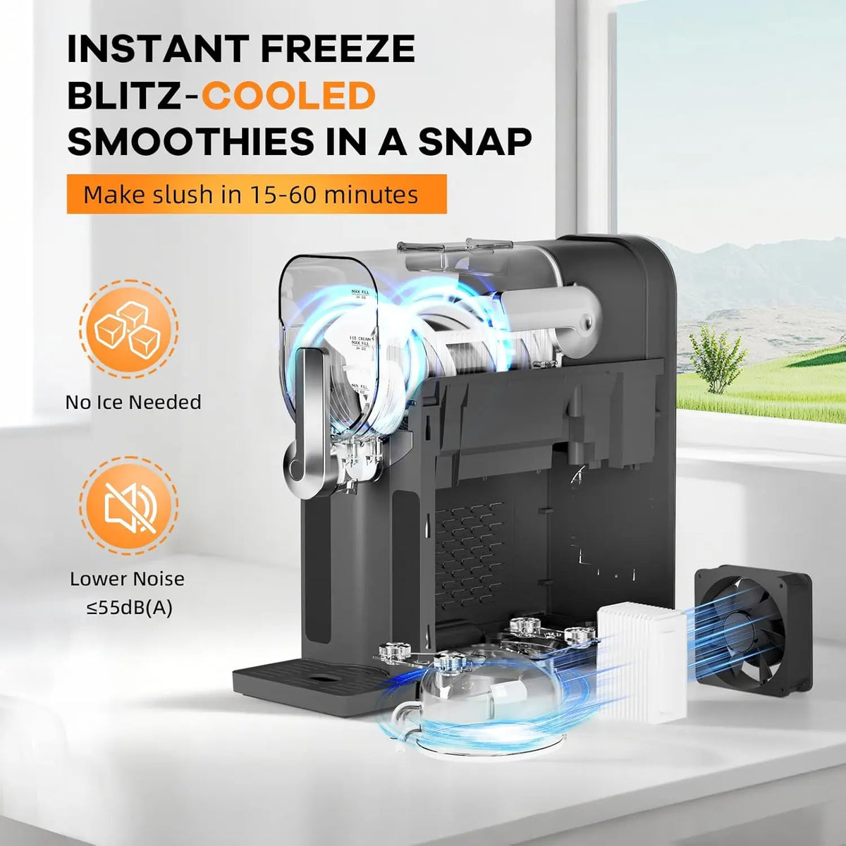 Acekool Slushie Machine With Led Display And Six Programs